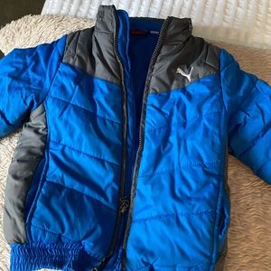 Boys 3T Puma puffy coat with stowaway hood